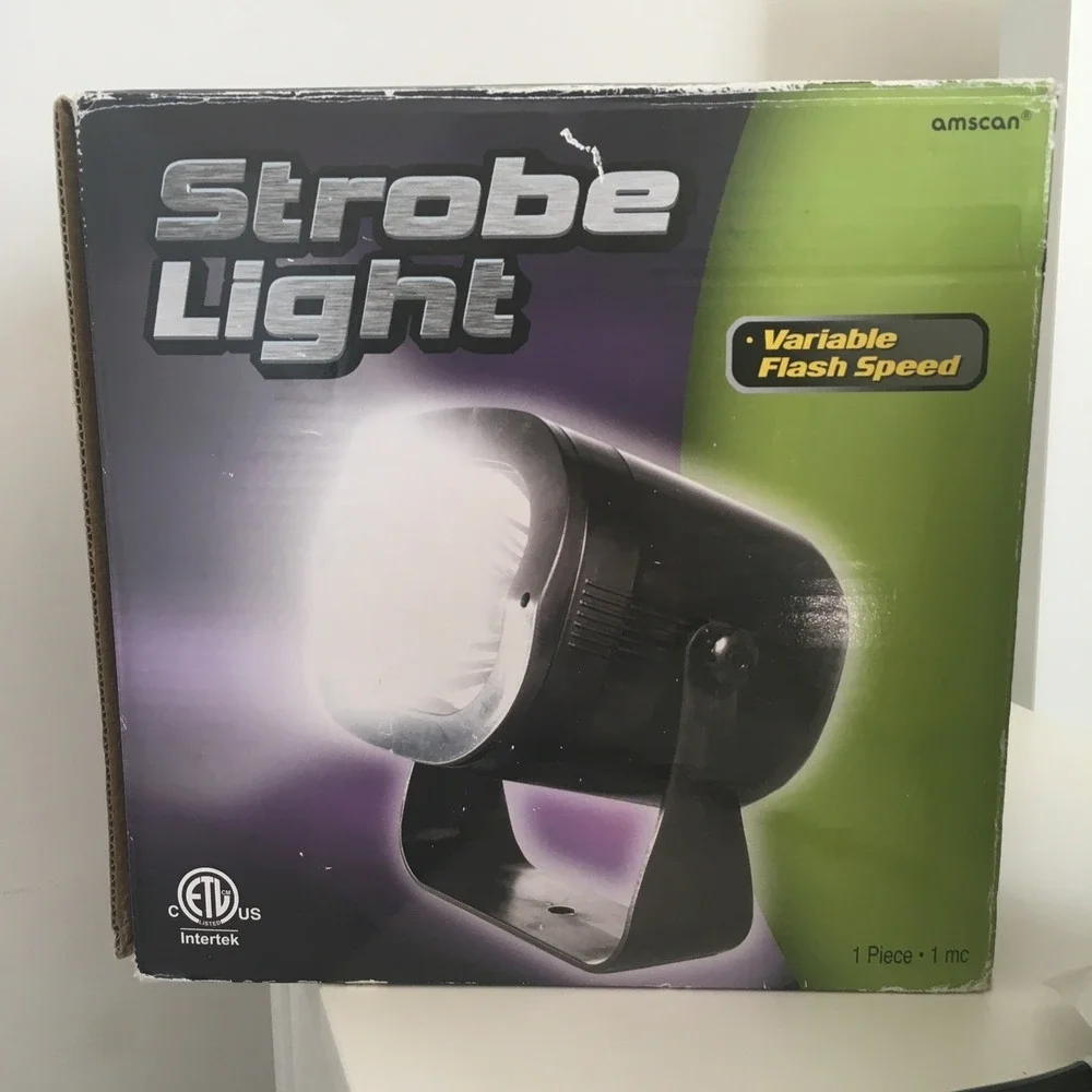 Vintage 1990s Flashing Dance Adjustable Strobe Light Tested‎ Works Missing Stand